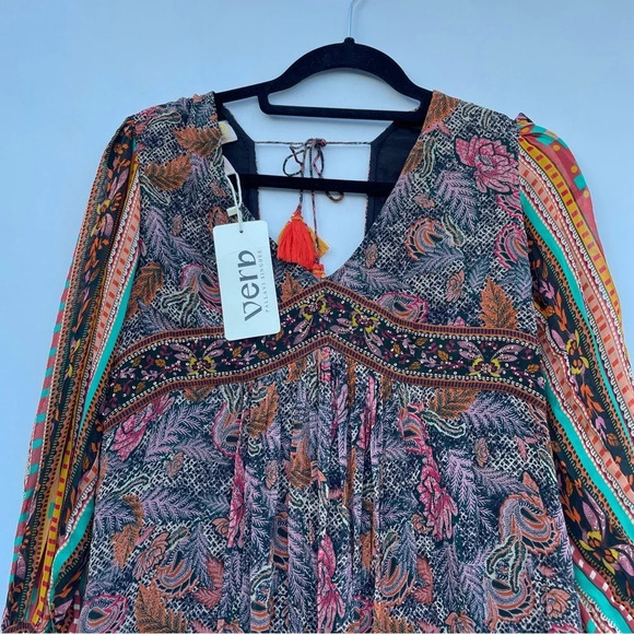 NWT Verb by Pallavi Singhee floral printed midi dress Sz Small - Picture 6 of 13